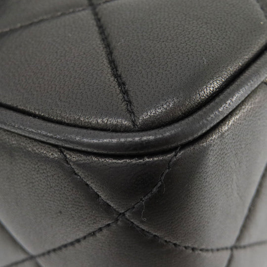 CHANEL Shoulder Bag lambskin black Matrasse