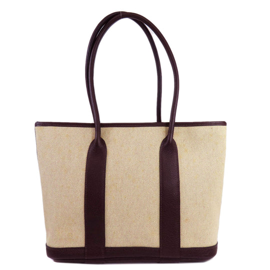 HERMES Tote Bag Tower ash beige Garden Zip PM SilverMetal Women Used Authentic