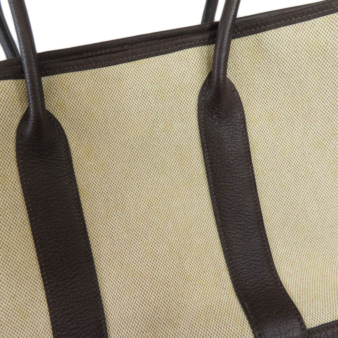 HERMES Tote Bag Tower ash beige Garden Zip PM SilverMetal Women Used Authentic