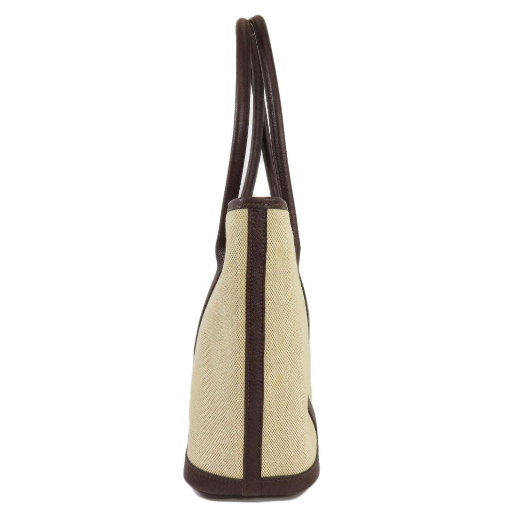 HERMES Tote Bag Tower ash beige Garden Zip PM SilverMetal Women Used Authentic