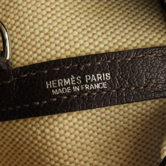 HERMES Tote Bag Tower ash beige Garden Zip PM SilverMetal Women Used Authentic