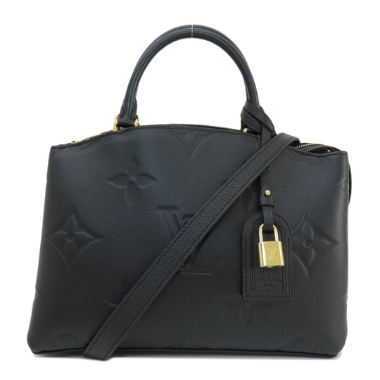 LOUIS VUITTON Handbag M58916 Ann Platt black Petit Palais PM Women Used Authentic