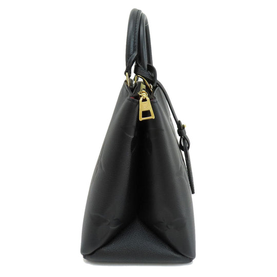 LOUIS VUITTON Handbag M58916 Ann Platt black Petit Palais PM Women Used Authentic