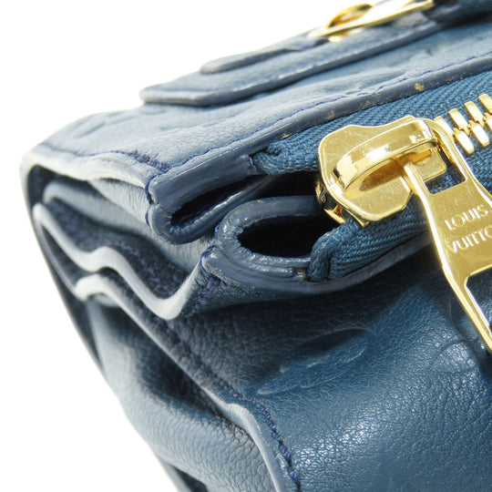 LOUIS VUITTON Clutch bag M93427 Ann Platt Navy Pettyant Women Used Authentic