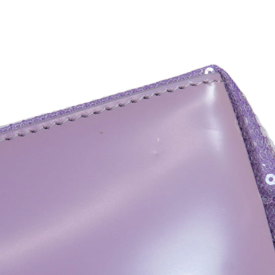 PRADA Handbag Sequin purple Mesh tote Women Used Authentic