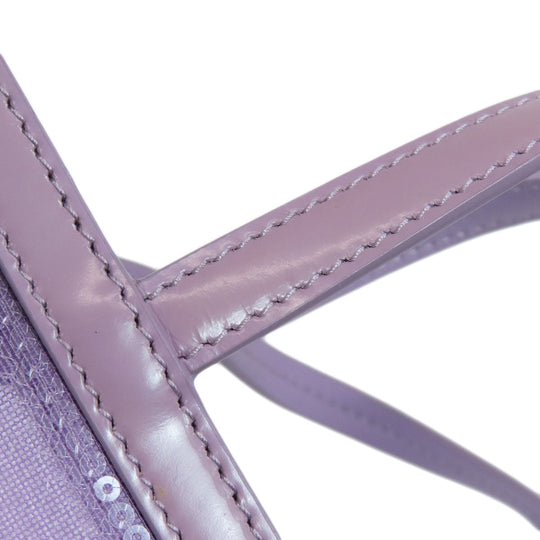PRADA Handbag Sequin purple Mesh tote Women Used Authentic