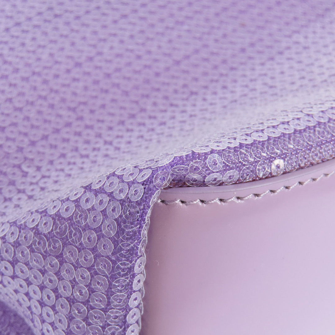 PRADA Handbag Sequin purple Mesh tote Women Used Authentic