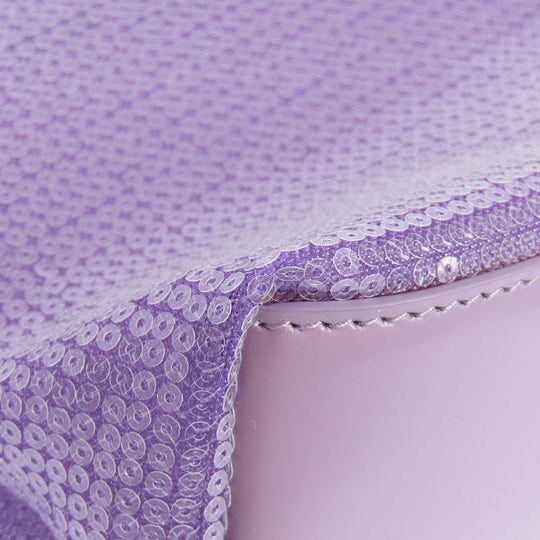 PRADA Handbag Sequin purple Mesh tote Women Used Authentic