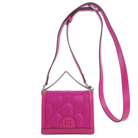 GUCCI Shoulder Bag 723777 Nylon pink GG Long Shoulder 2WAY