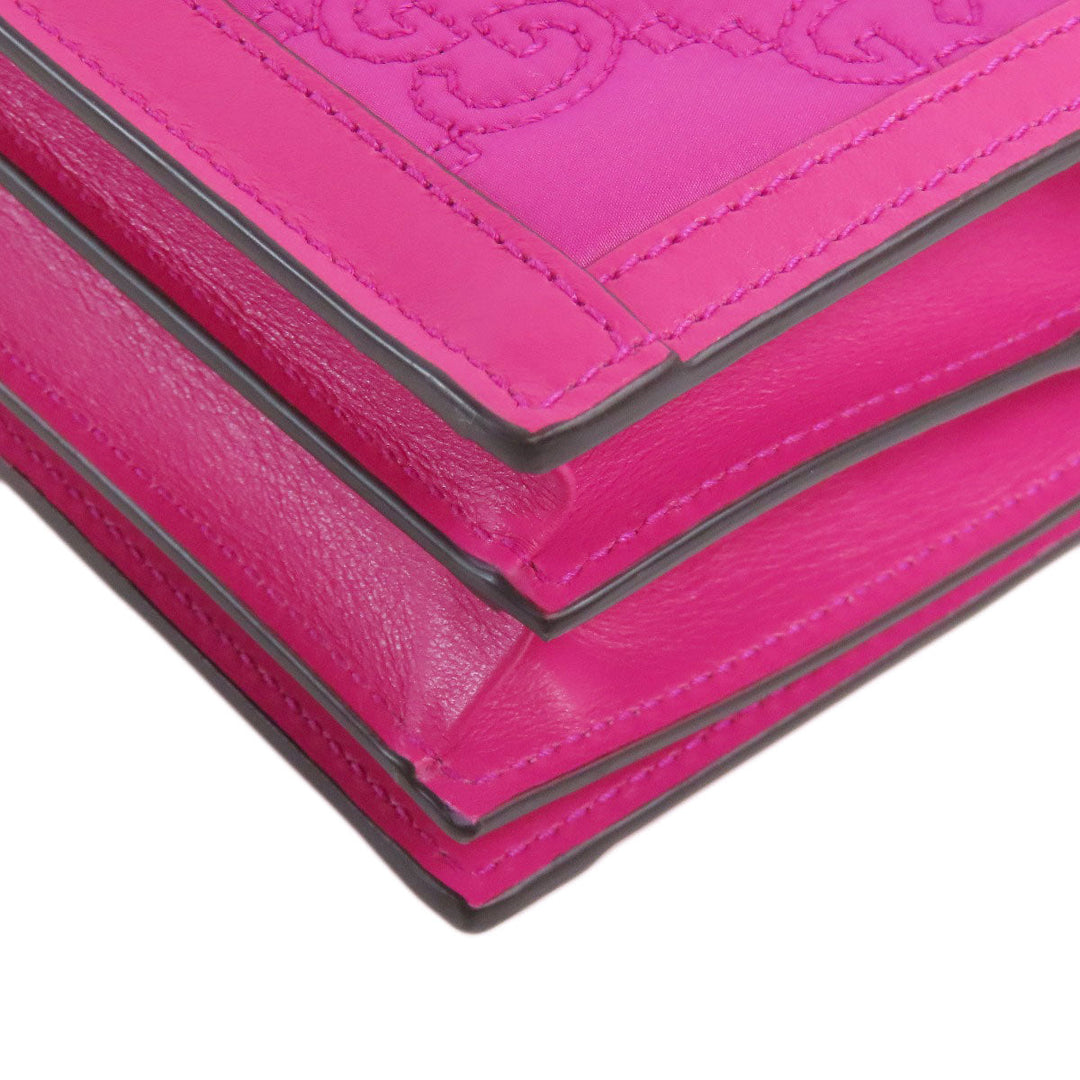 GUCCI Shoulder Bag 723777 Nylon pink GG Long Shoulder 2WAY