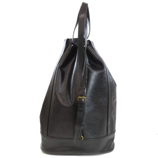 LOUIS VUITTON Shoulder Bag Epi black Randonnee Women Used Authentic