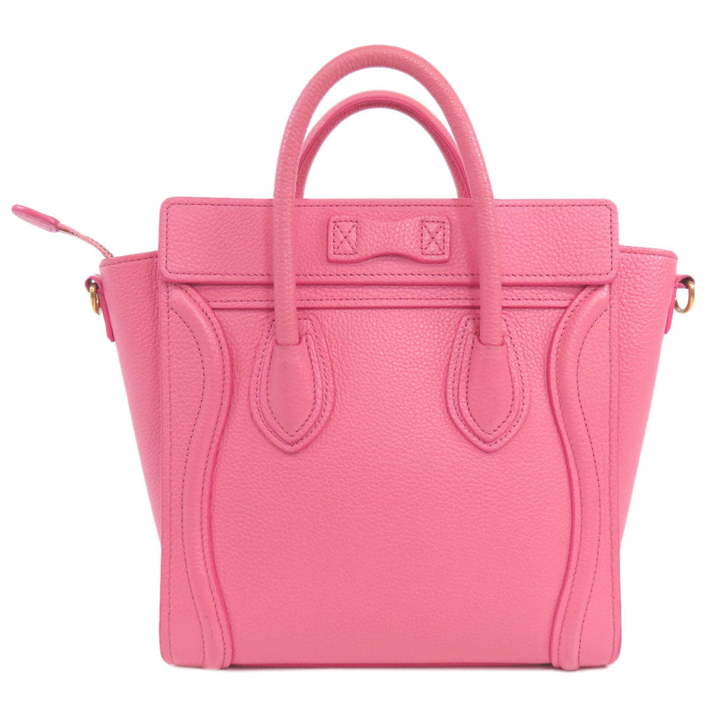 CELINE Handbag Calfskin pink Luggage Nano 2WAY