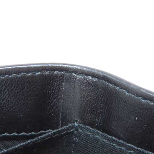 BALENCIAGA Bifold Wallet 558208 leather black logo Tri-fold Wallet mens Used Authentic