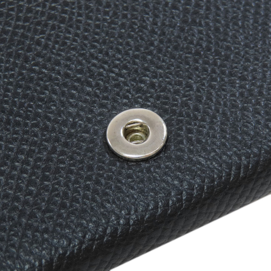 BALENCIAGA Bifold Wallet 558208 leather black logo Tri-fold Wallet mens Used Authentic