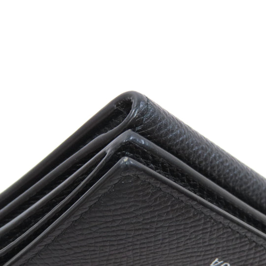 BALENCIAGA Bifold Wallet 558208 leather black logo Tri-fold Wallet mens Used Authentic