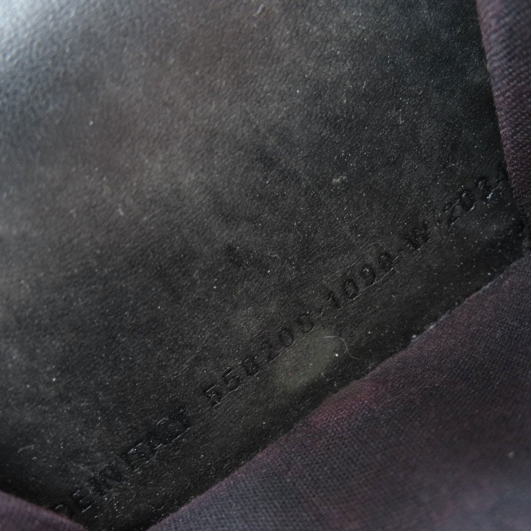 BALENCIAGA Bifold Wallet 558208 leather black logo Tri-fold Wallet mens Used Authentic