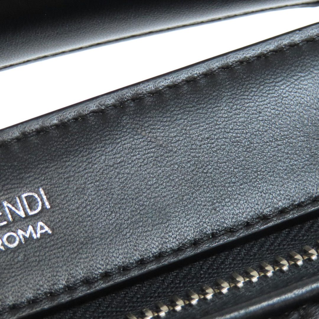 FENDI Handbag leather black Small.com Clickture 2WAY Women Used Authentic