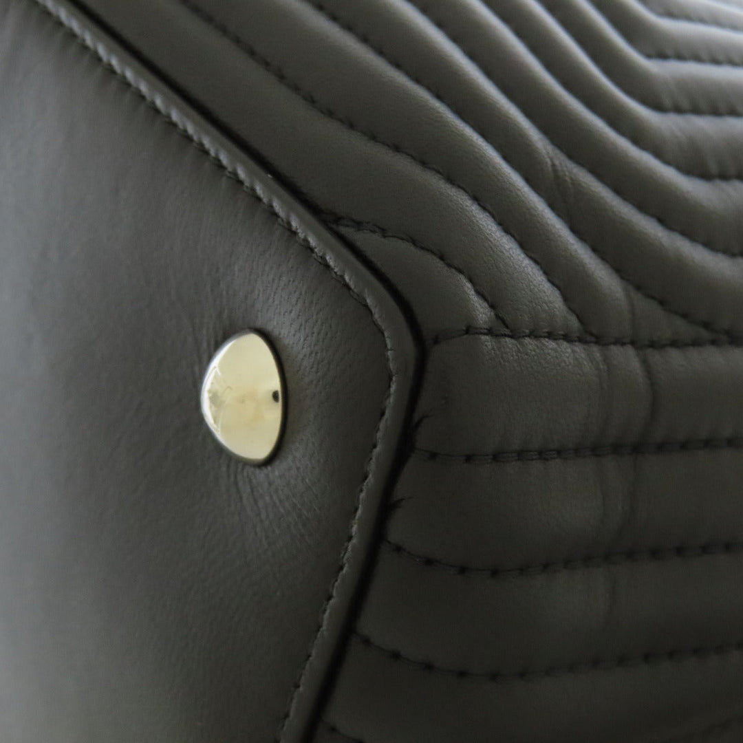 FENDI Handbag leather black Small.com Clickture 2WAY Women Used Authentic