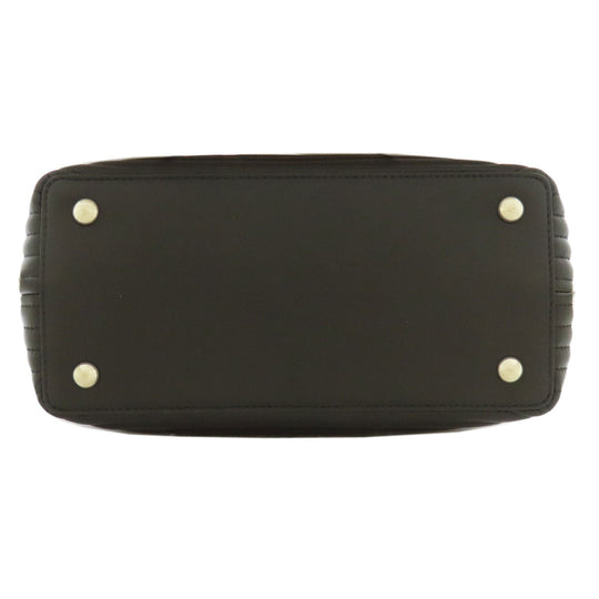 FENDI Handbag leather black Small.com Clickture 2WAY Women Used Authentic