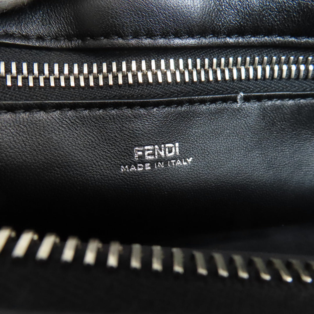 FENDI Handbag leather black Small.com Clickture 2WAY Women Used Authentic
