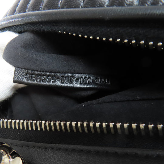 FENDI Handbag leather black Small.com Clickture 2WAY Women Used Authentic