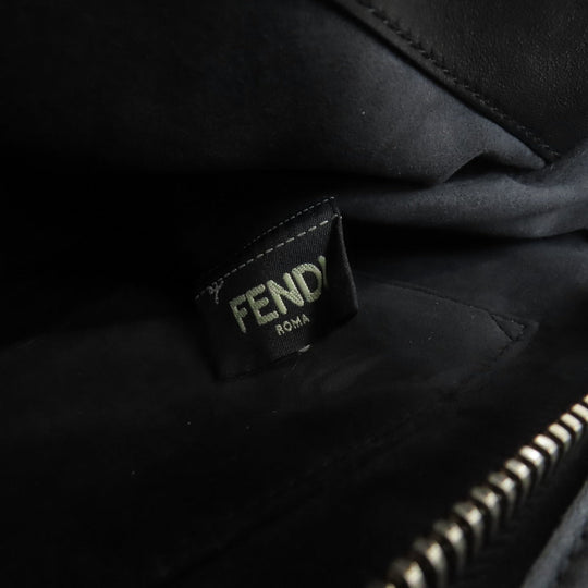 FENDI Handbag leather black Small.com Clickture 2WAY Women Used Authentic