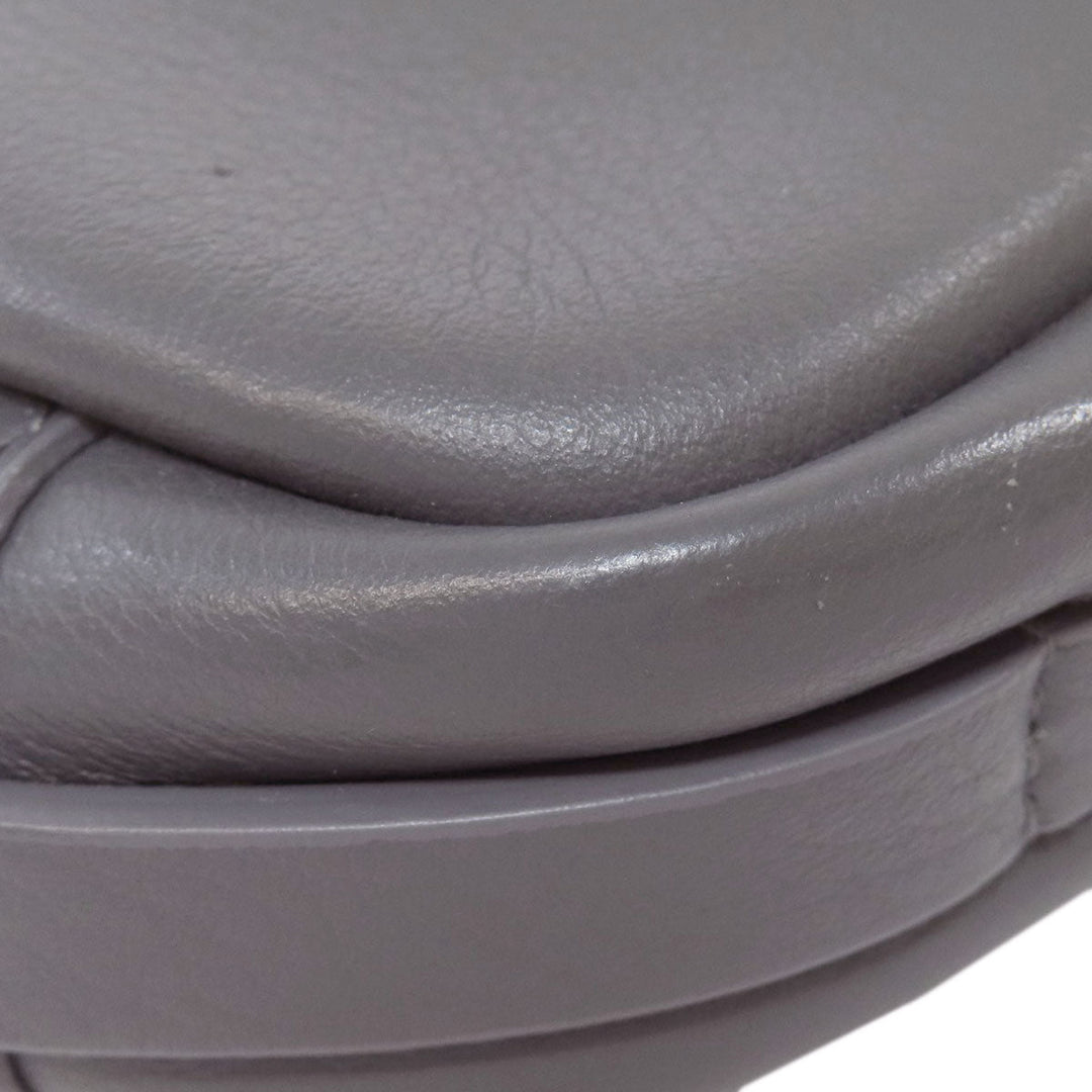 BALENCIAGA Shoulder Bag 489809 leather gray Everyday camera bag Women Used Authentic