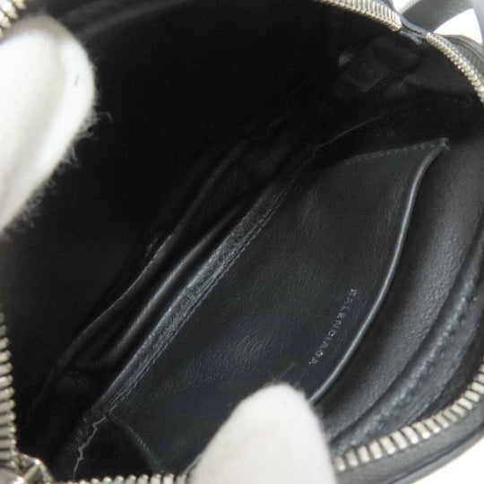 BALENCIAGA Shoulder Bag 489809 leather gray Everyday camera bag Women Used Authentic