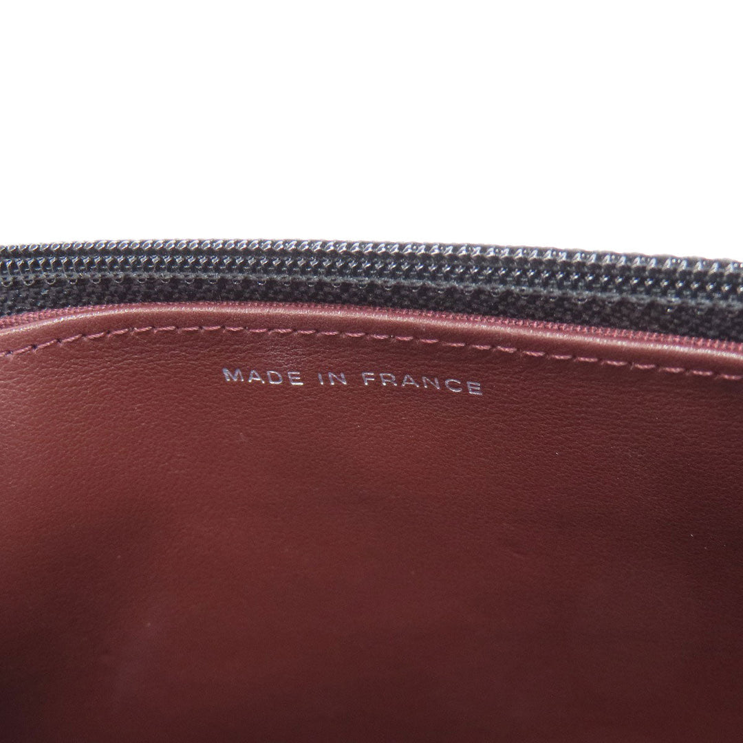 CHANEL Shoulder Bag Grained Calfskin Skin black Chain Wallet COCO Mark SilverMetal