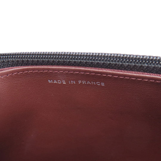 CHANEL Shoulder Bag Grained Calfskin Skin black Chain Wallet COCO Mark SilverMetal