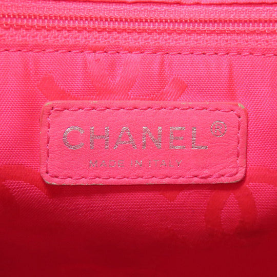 CHANEL Tote Bag leather black Cambon Line SilverMetal Women Used Authentic