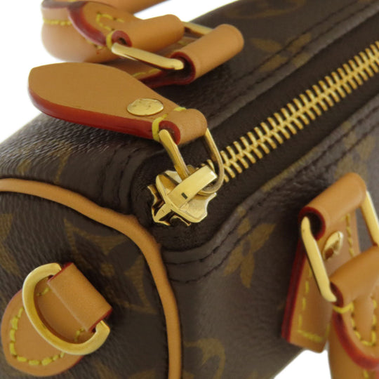 LOUIS VUITTON Tote Bag M81085 Monogram canvas Brown Nano speedy Women Used Authentic