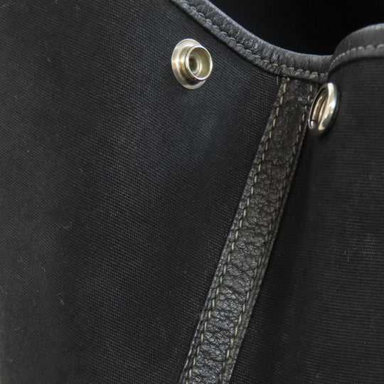 HERMES Handbag Tower ash black Garden Party TPM SilverMetal Women Used Authentic