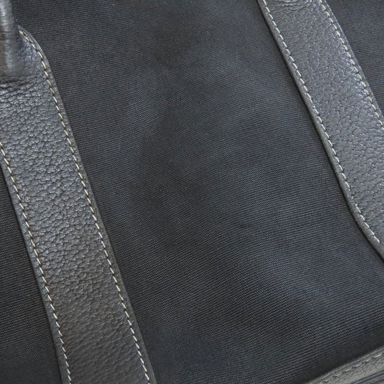 HERMES Handbag Tower ash black Garden Party TPM SilverMetal Women Used Authentic