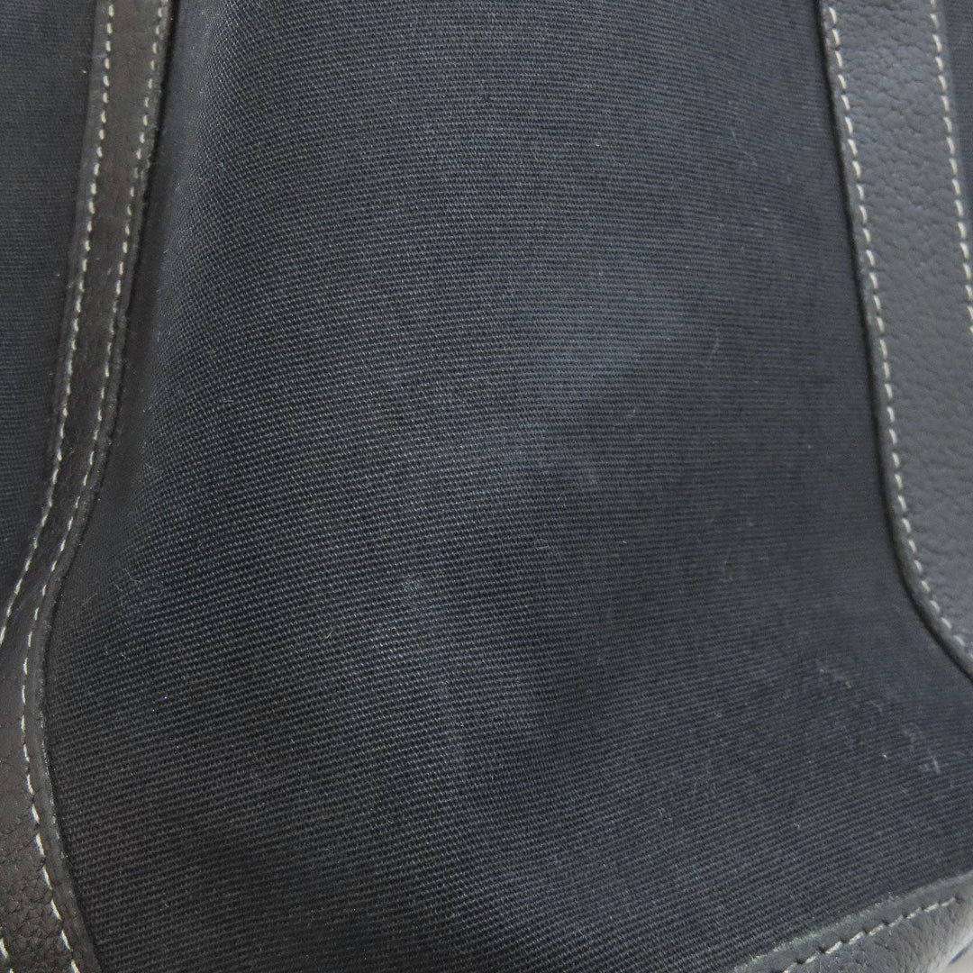 HERMES Handbag Tower ash black Garden Party TPM SilverMetal Women Used Authentic