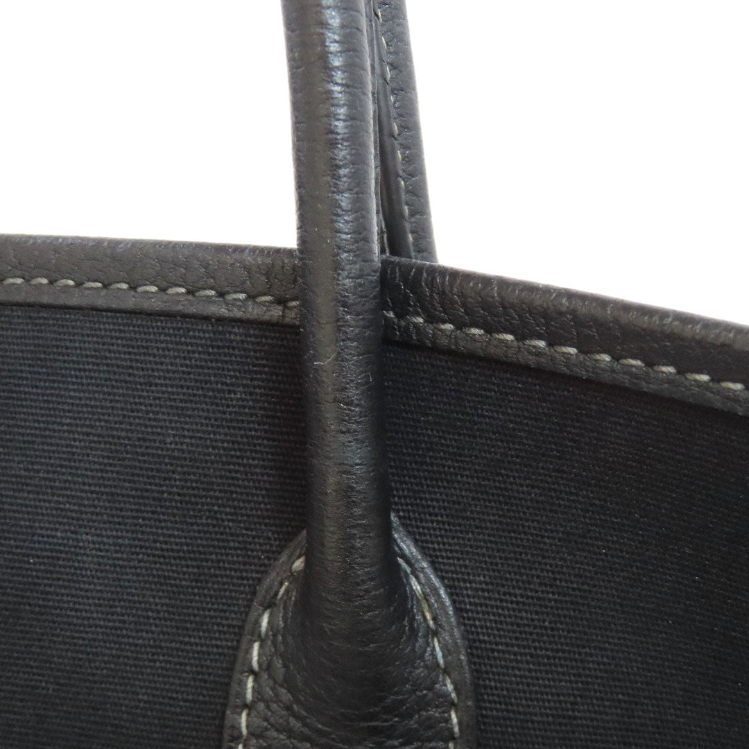 HERMES Handbag Tower ash black Garden Party TPM SilverMetal Women Used Authentic