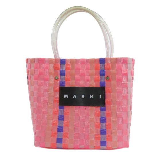 MARNI Handbag polypropylene pink Market bag Women Used Authentic