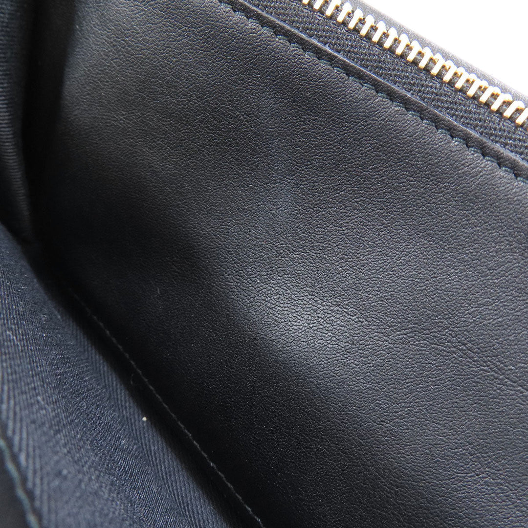 BVLGARI Long Wallet Purse leather black Bulgari Bulgari