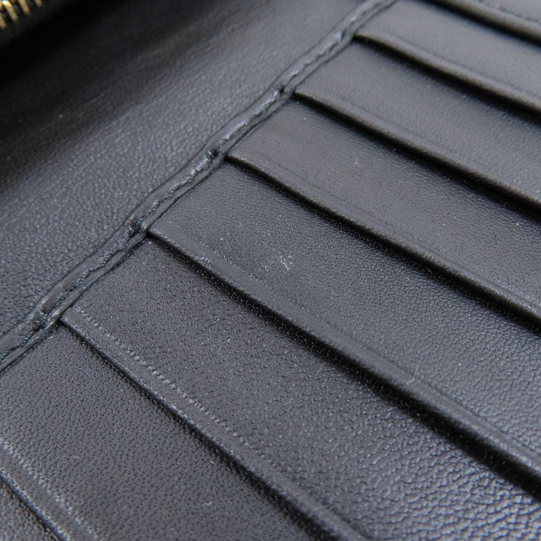 BVLGARI Long Wallet Purse leather black Bulgari Bulgari