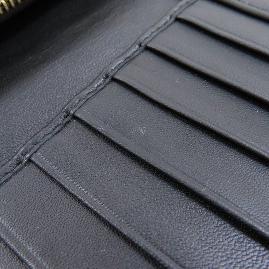 BVLGARI Long Wallet Purse leather black Bulgari Bulgari