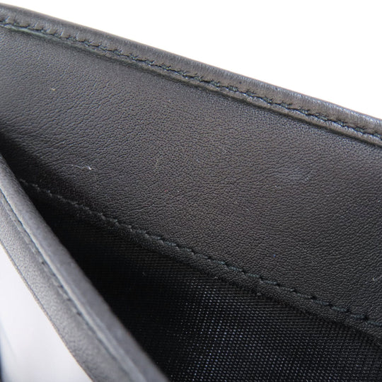 BVLGARI Long Wallet Purse leather black Bulgari Bulgari