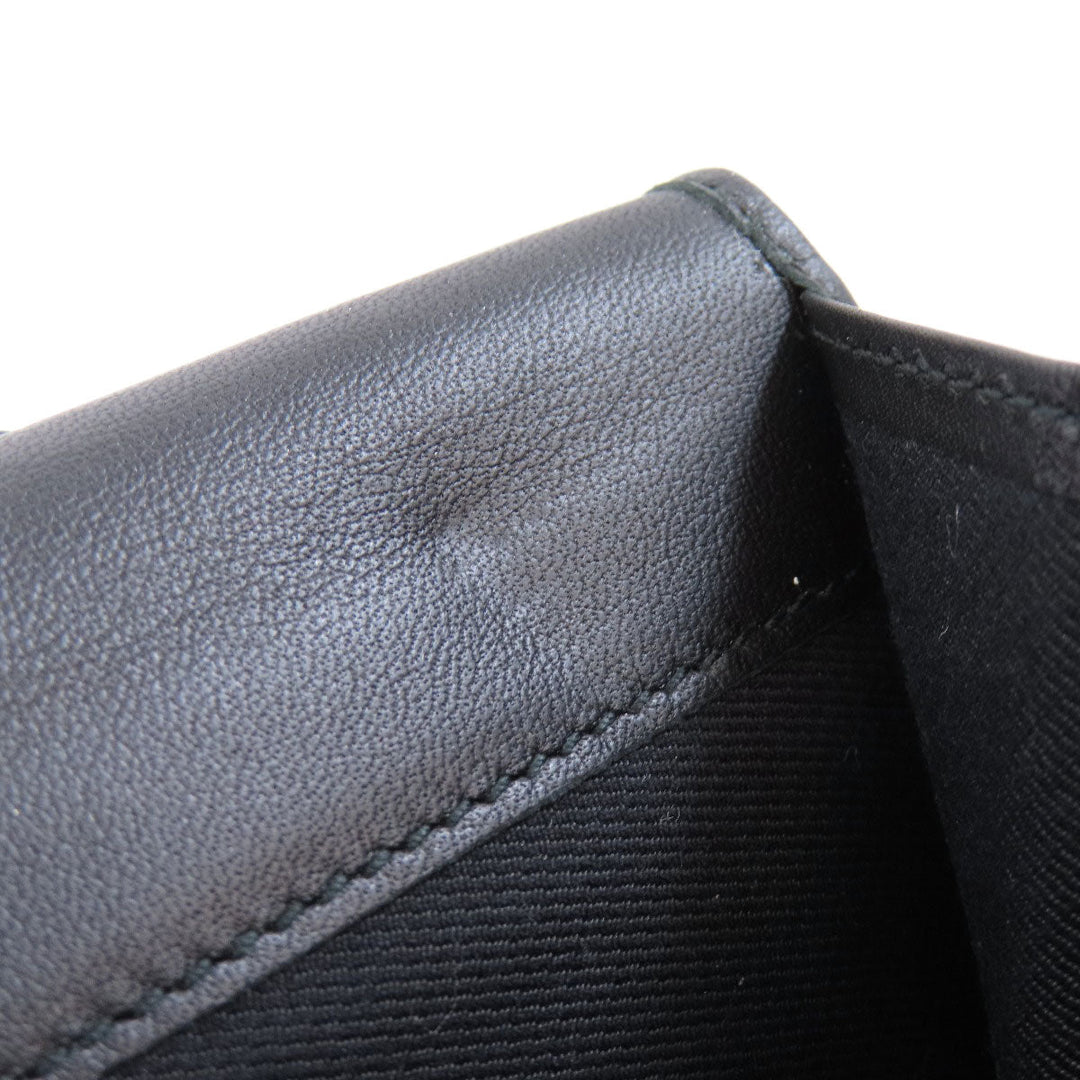 BVLGARI Long Wallet Purse leather black Bulgari Bulgari