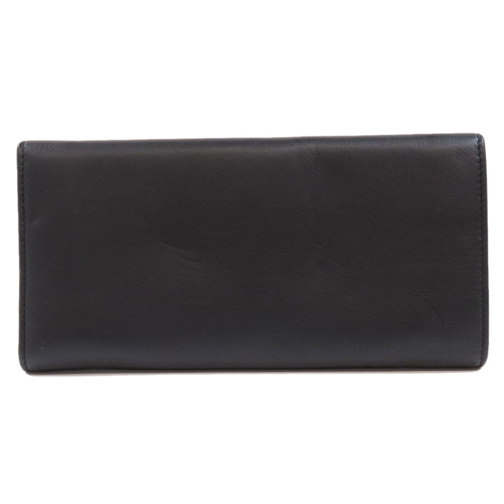 BVLGARI Long Wallet Purse leather black Bulgari Bulgari