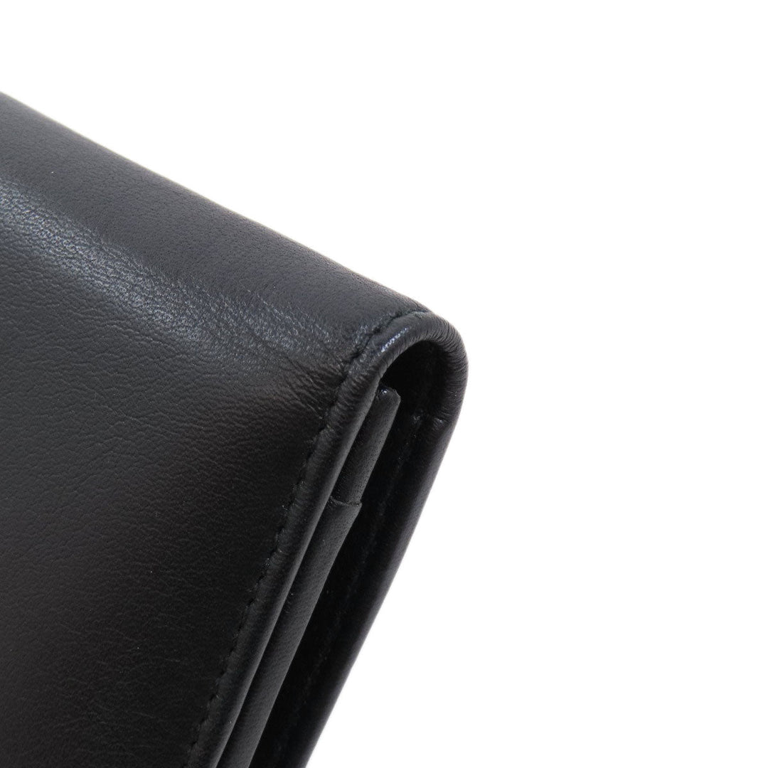 BVLGARI Long Wallet Purse leather black Bulgari Bulgari