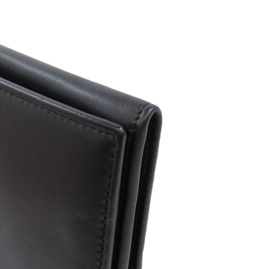 BVLGARI Long Wallet Purse leather black Bulgari Bulgari