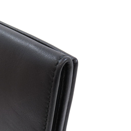 BVLGARI Long Wallet Purse leather black Bulgari Bulgari