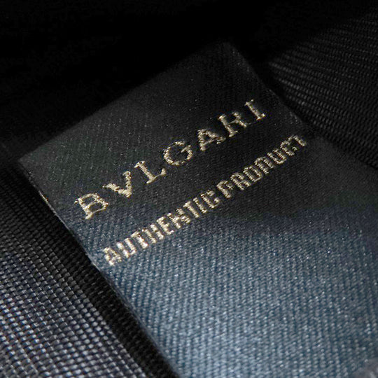 BVLGARI Long Wallet Purse leather black Bulgari Bulgari