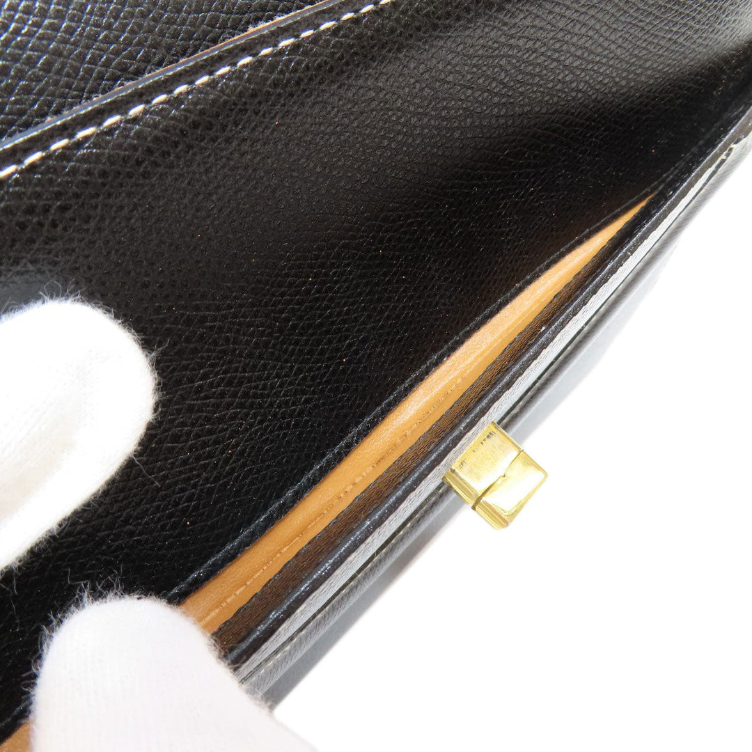 BALLY Handbag leather black 2WAY Women Used Authentic