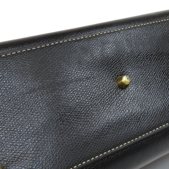 BALLY Handbag leather black 2WAY Women Used Authentic