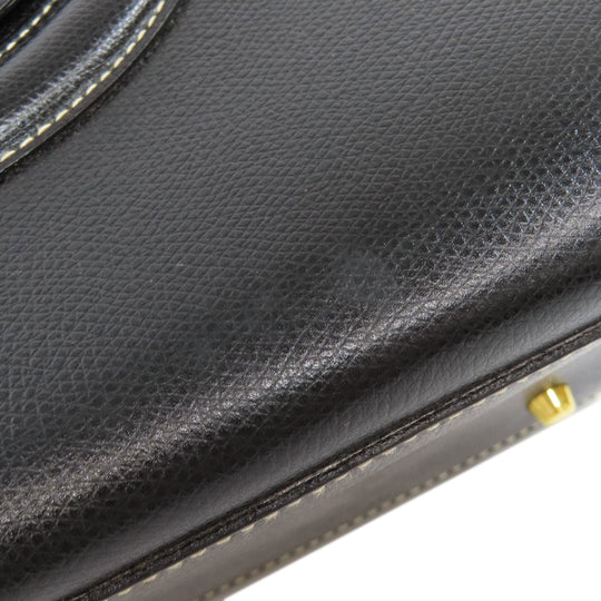 BALLY Handbag leather black 2WAY Women Used Authentic